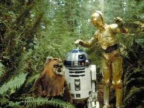 R2, 3PO and Wicket
